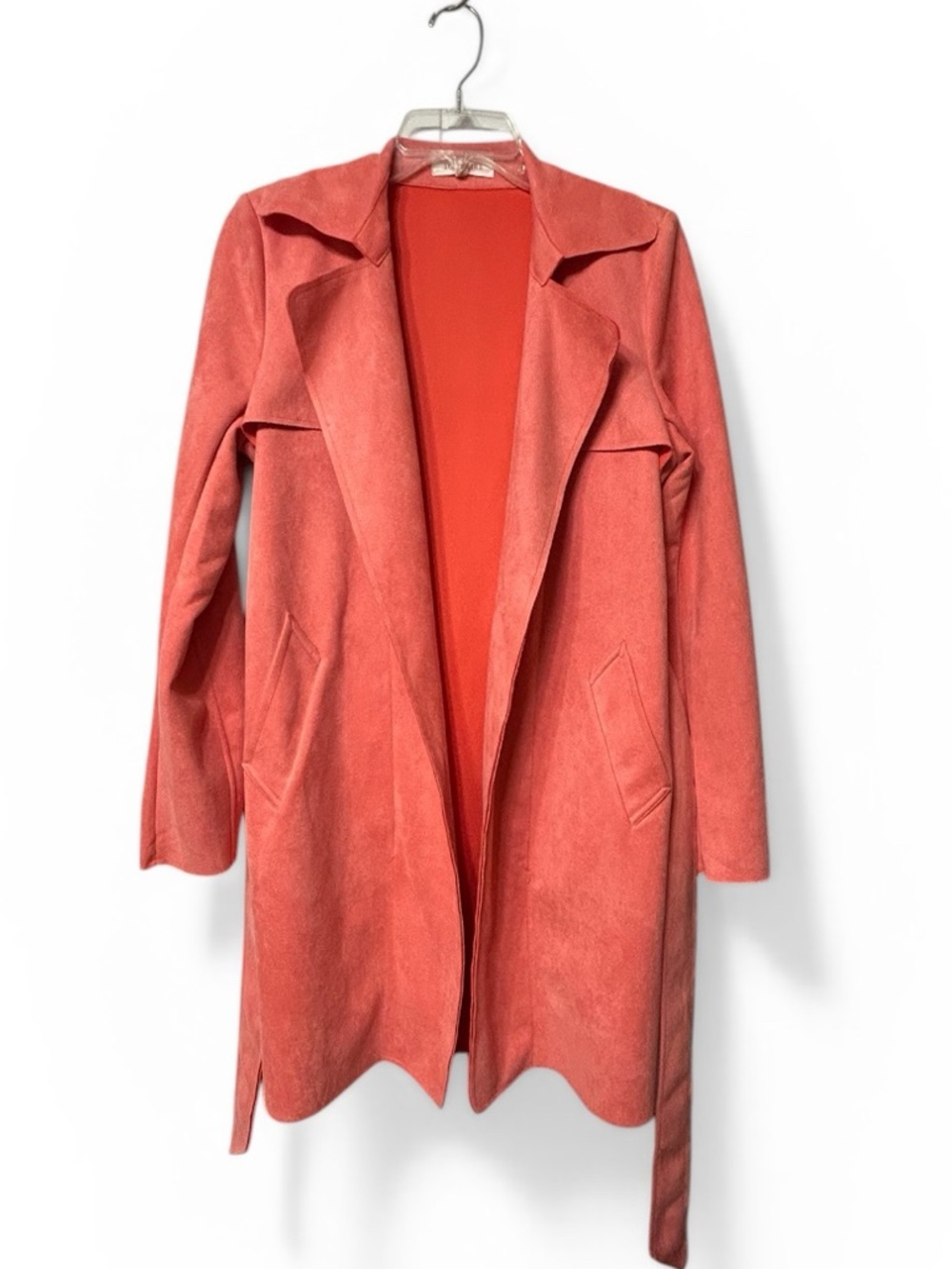 Anthropologie NWOT Solitaire peach trench jacket - Picture 5 of 8